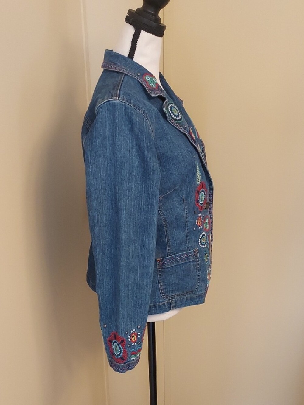 Ruby Rd Embroidered Denim Blazer - Picture 5 of 7